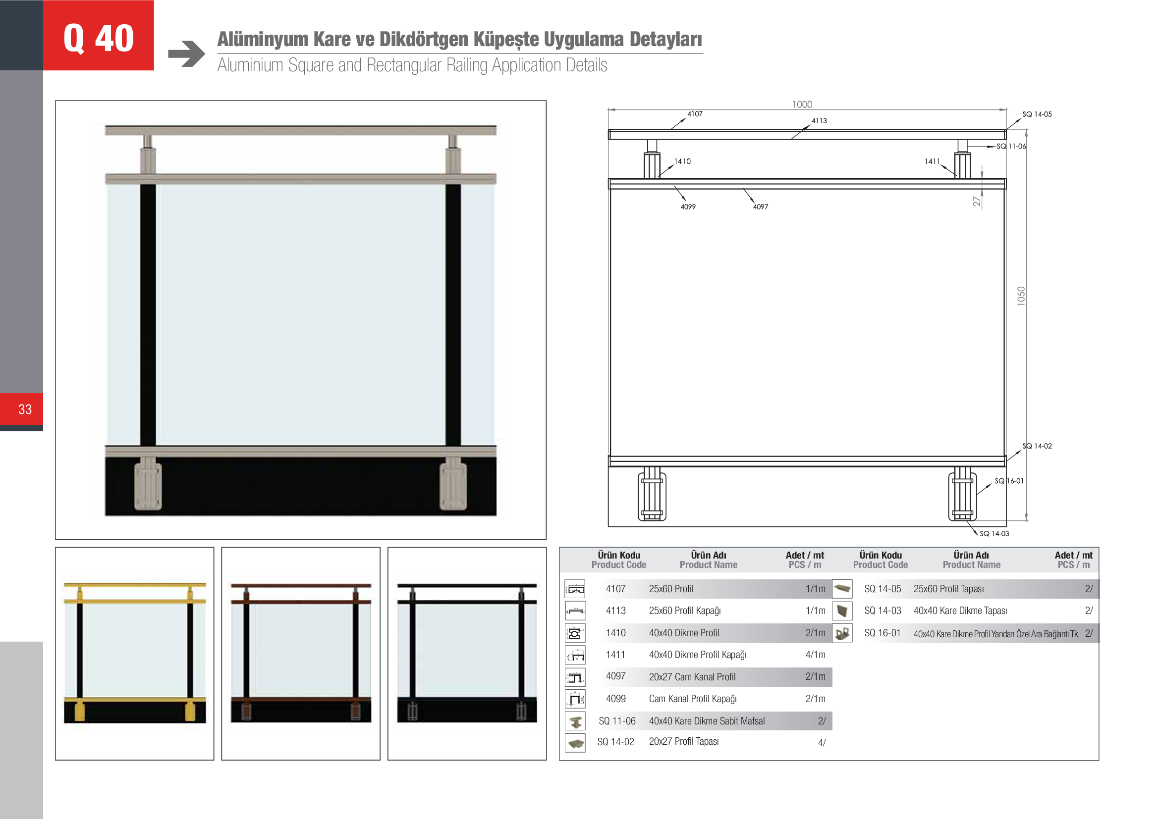Küpeşte Kare Sistemleri 29